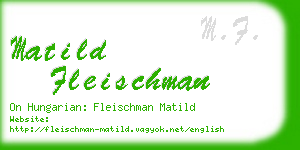 matild fleischman business card